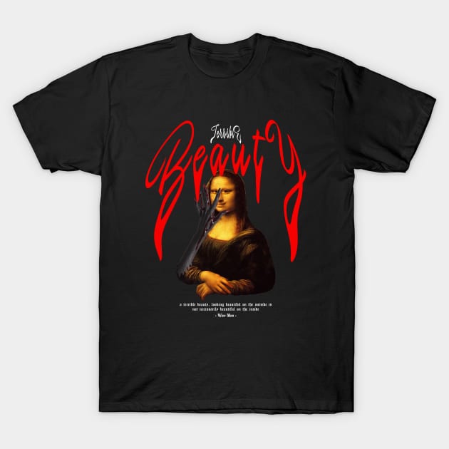 Monalisa terrible beauty T-Shirt by zerox